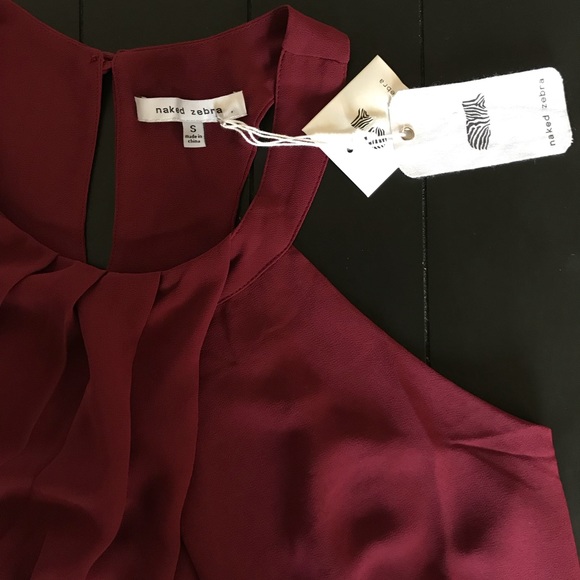 Naked Zebra - Racer back maroon blouse - Picture 2 of 4
